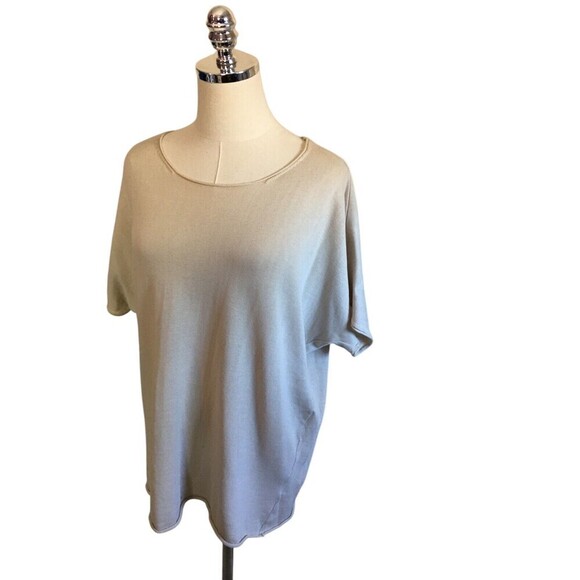 It Is Well Top Women's Size Small Off White Short Sleeve Round Neck Shirt - Picture 2 of 5